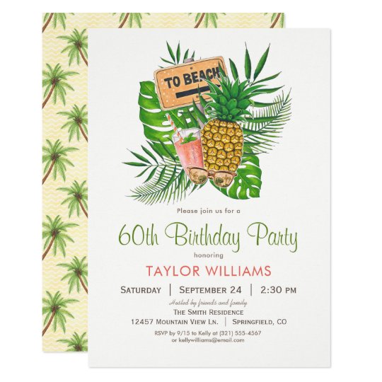 Beach Birthday Party Invitation | Zazzle.com