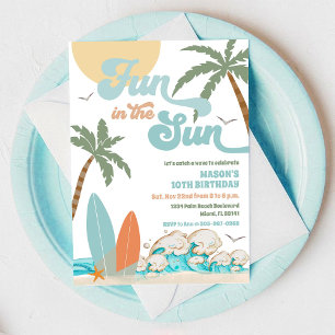 Beach Birthday Party Invitation