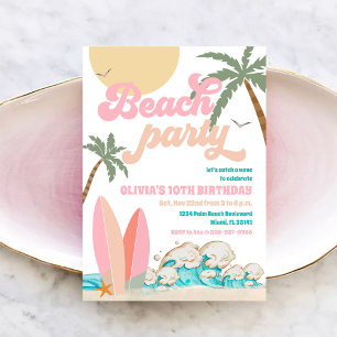 Beach Birthday Party Invitation
