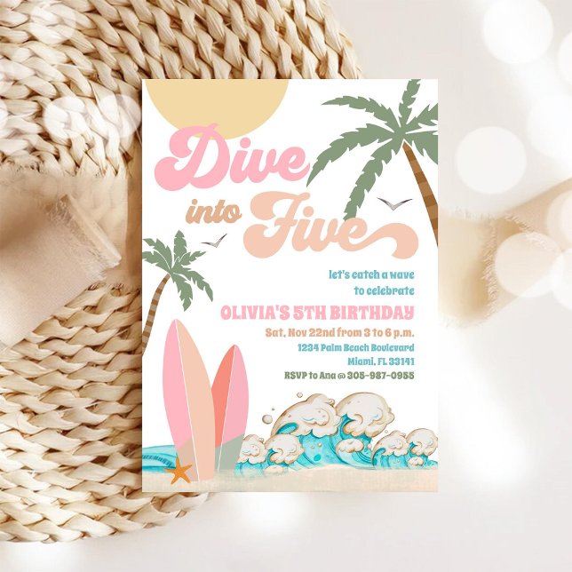 Beach Birthday Surf Party Invitation (Creator Uploaded)