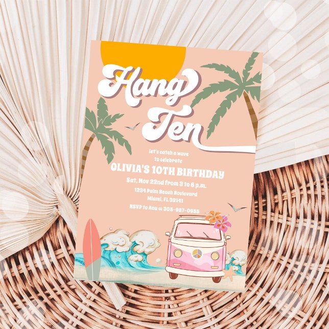 Beach Birthday Surf Party Invitation (Creator Uploaded)