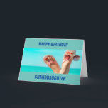 ***BEACH BIRTHDAY WISHES** "GRANDDAUGHTER" CARD<br><div class="desc">thank you for stopping by one of my eight stores</div>