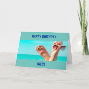 ***BEACH BIRTHDAY WISHES** "NIECE" CARD