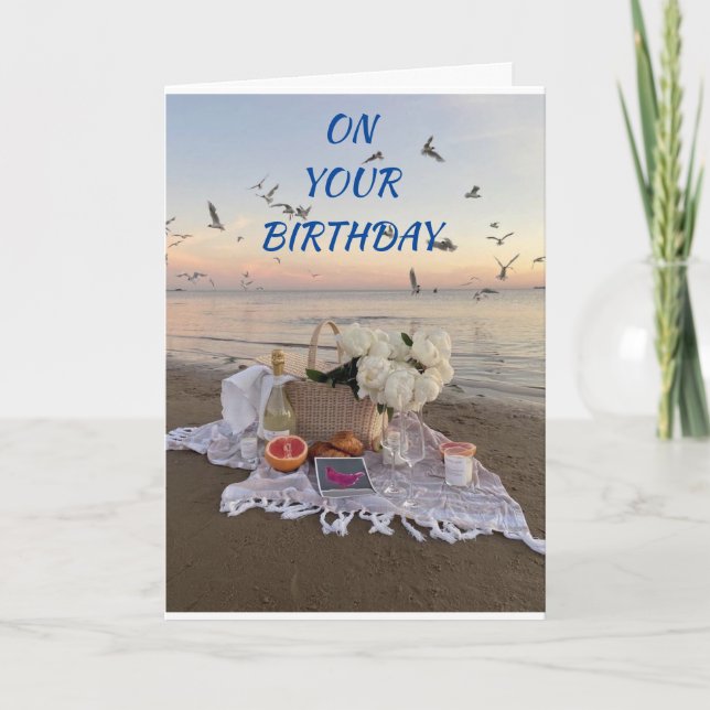 *BEACH BIRTHDAY WISHES* TO ANYONE CARD (Front)