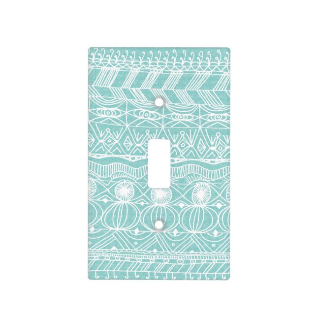 Beach Blanket Teal Switchplate Cover (Front)