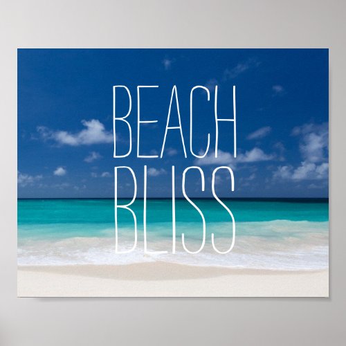 Beach Bliss Caribbean Tropical Paradise Poster