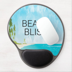 Beach Bliss Coastal Ocean Scene Wrist Mouse Pad