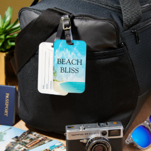 Beach Bliss Coastal Travel Luggage Tag