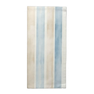 Beach Blue Cream Stripes Cloth Napkin