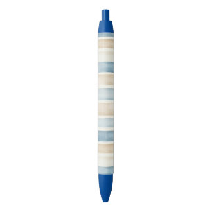 Beach Blue Cream Stripes Pen