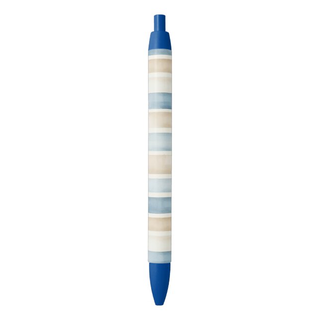 Beach Blue Cream Stripes   Pen (Front Vertical)