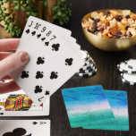 Beach Blue Green Distressed Watercolor Poker Cards<br><div class="desc">This beachy, tropical design is in weathered, watercolor blue and green. Click the customize button for more flexibility in adjusting the graphic or adding your own personal text. Variations of this design as well as coordinating products are available in our shop, zazzle.com/store/doodlelulu. Contact us if you need this design applied...</div>