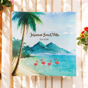 Beach Blue Green Watercolor Ocean Trinket Tray