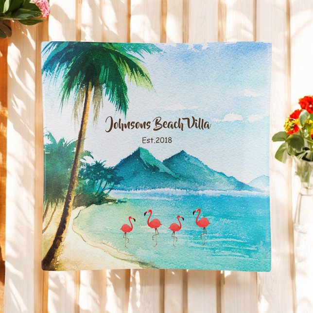 Beach Blue Green Watercolor Ocean Trinket Tray (Creator Uploaded)