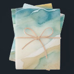 Beach Blue Ocean Sand Wedding Wrapping Paper Sheets<br><div class="desc">Beach Blue Ocean Sand Wedding</div>