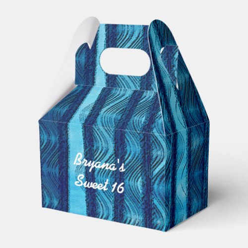 Beach Blue Retro Waves Vintage Party Favor Boxes