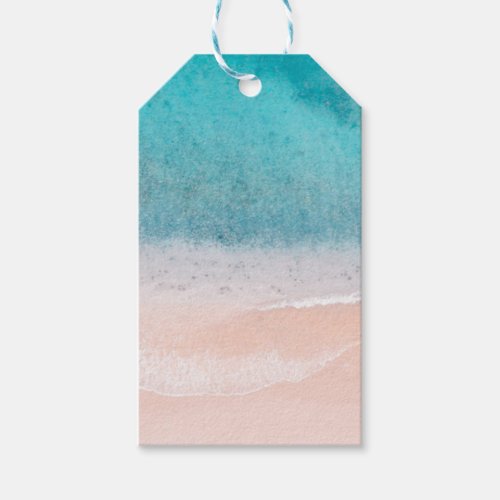 Beach Blue Sea Seaside Sand Custom Blank Template Gift Tags