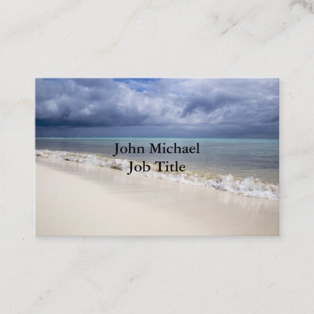 Beach Blue Sky Business Card (Front)