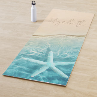 BEACH BLUE STAR YOGA MAT