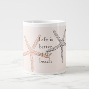Beach Blue Starfish  Giant Coffee Mug