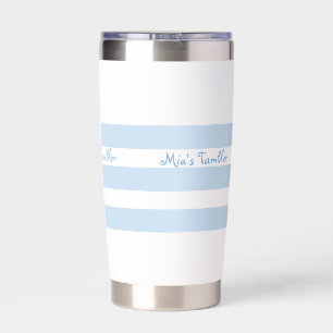 Beach Blue Strp PERSONALIZED Insulated Tall Tumbler