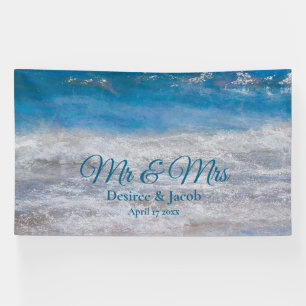 Beach Blue Tropical Ocean Wedding Banner