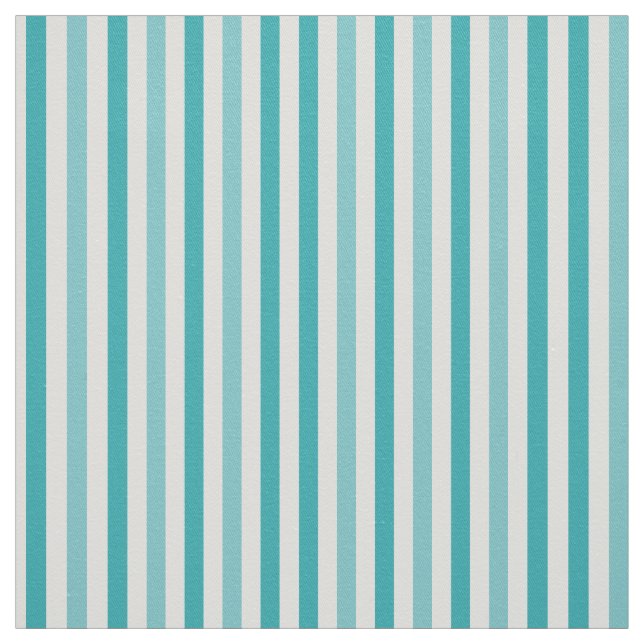 Beach Blue Turquoise Stripes Fabric (Swatch)