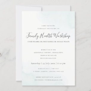 BEACH BLUE WATERCOLOUR BRUSHSTROKE WORKSHOP EVENT INVITATION