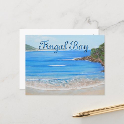 Beach Blue Waves Painting Australia Postcard