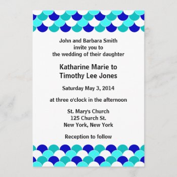Beach Blues Wedding Invitation by ArtColorLifeStyle at Zazzle