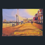 Beach Boardwalk Pop Art Kitchen Towel<br><div class="desc">Atlantic City Beach Boardwalk Pop Art Even though I was born in NJ, many years ago, lol, Memorial Day weekend 2010 was my first visit to the famous Atlantic City. I experienced many different emotions riding down White Horse Pike, Absecon, NJ towards Atlantic City; excitement at seeing the Jersey Atlantic...</div>