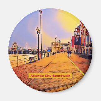 Beach Boardwalk Pop Art Magnet