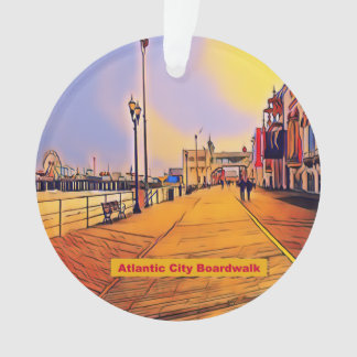 Beach Boardwalk Pop Art Ornament