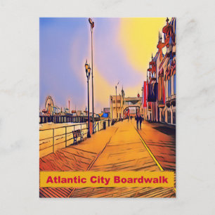 Beach Boardwalk Pop Art Postcard