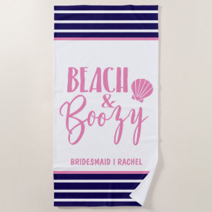 Beach & Boozy Personalized Bridesmaid Towel