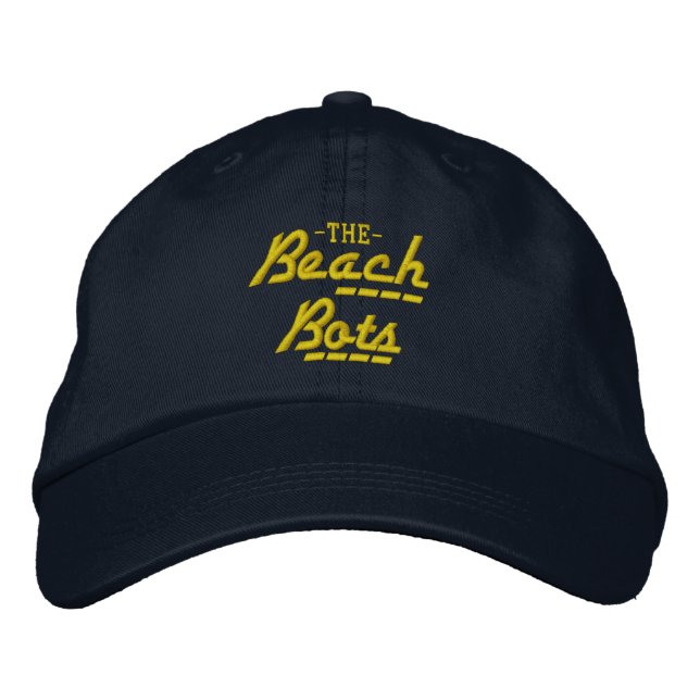 Beach Bots Cap - Black w/gold (Front)