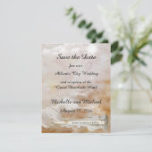 Beach Bottle Save the Date Wedding Announcement (Standing Front)