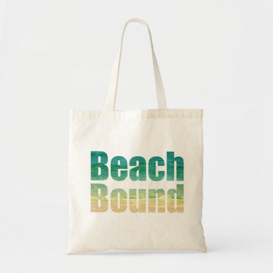 BEACH BOUND SAYING GRAPHIC LETTER BAG | Zazzle.com