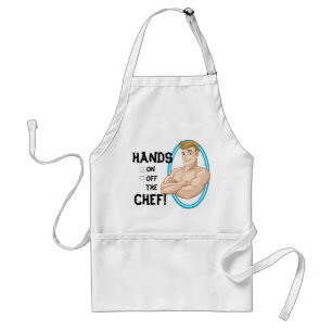 Beach Boy Surfer Dude Cartoon Muscle Guy Chef Cook Adult Apron