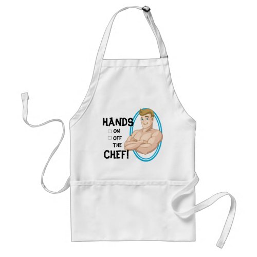 Beach Boy Surfer Dude Cartoon Muscle Guy Chef Cook Adult Apron