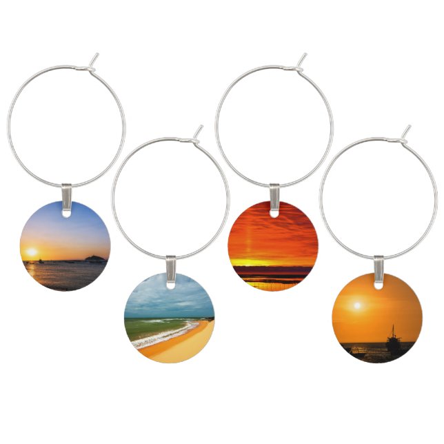 Beach, Breeze, Sea Wine Charm (Staggered)