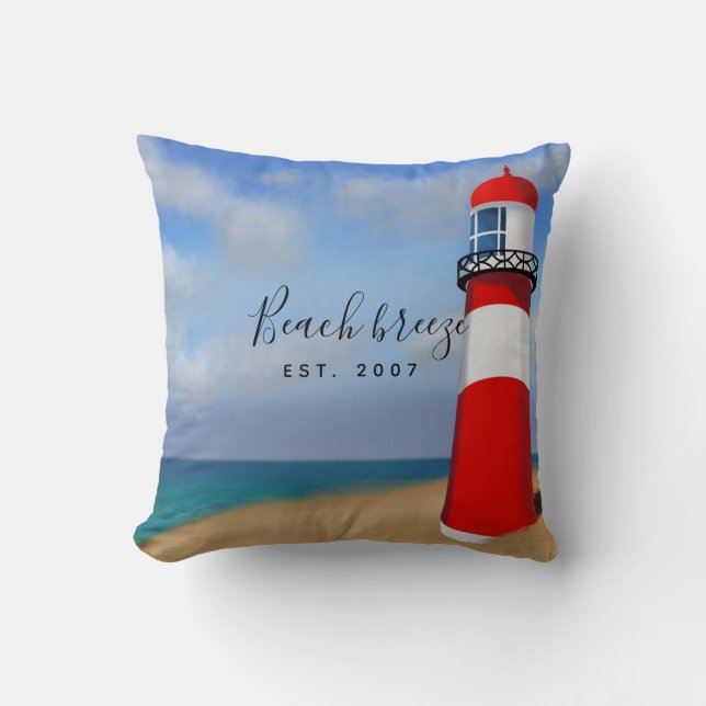 Beach breeze throw pillow (Front)