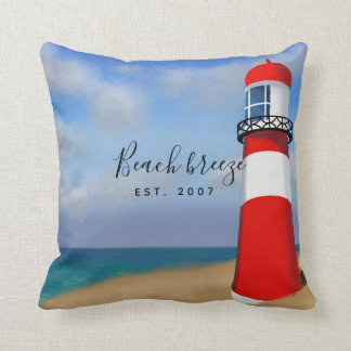 Beach breeze throw pillow