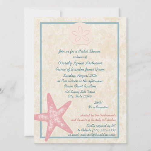 Beach Bridal Shower Invitation