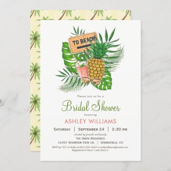 Beach Bridal Shower Invitation by Card_Stop at Zazzle