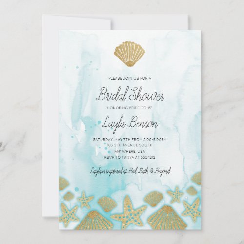 Beach Bridal Shower Invitation