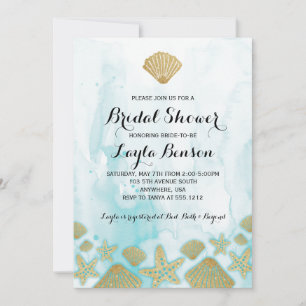Beach Bridal Shower Invitation