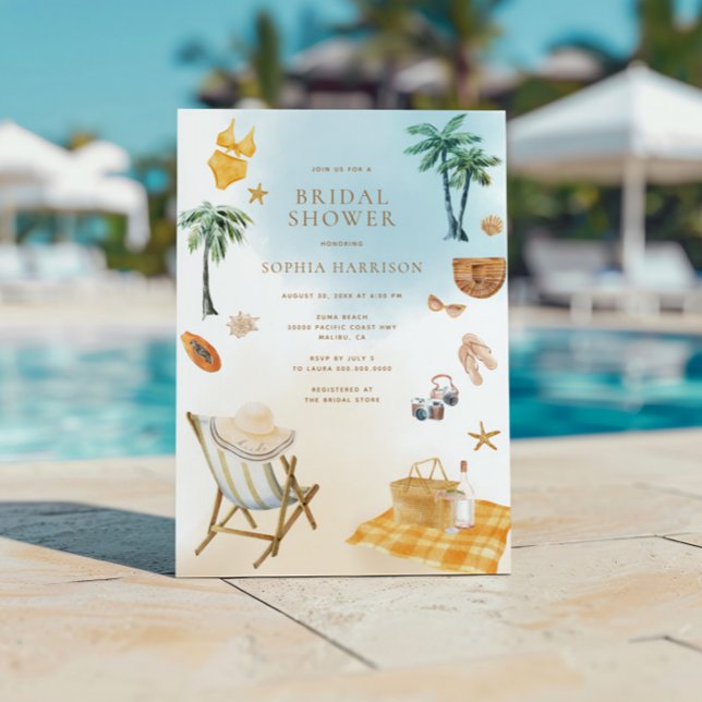 Beach Bridal Shower Invitation (Creator Uploaded)