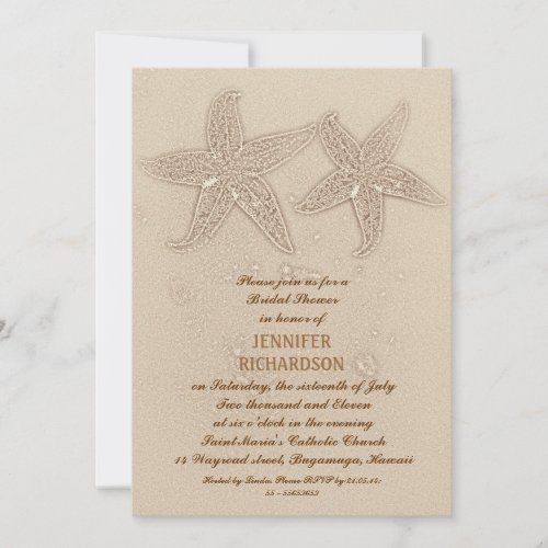 BEACH BRIDAL SHOWER INVITATIONS