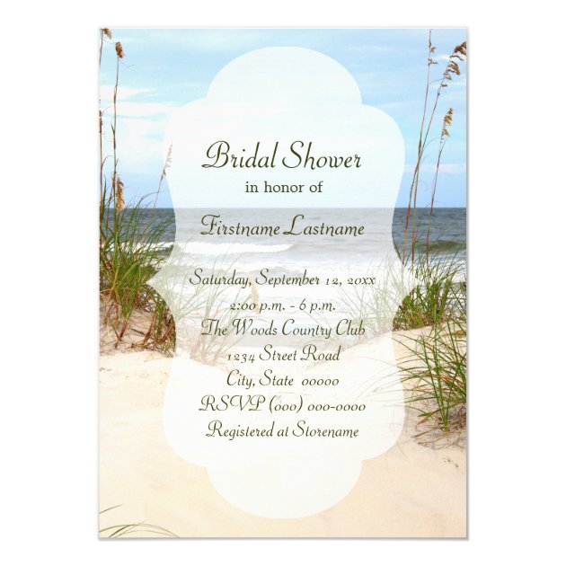 Beach Bridal Shower Invitations